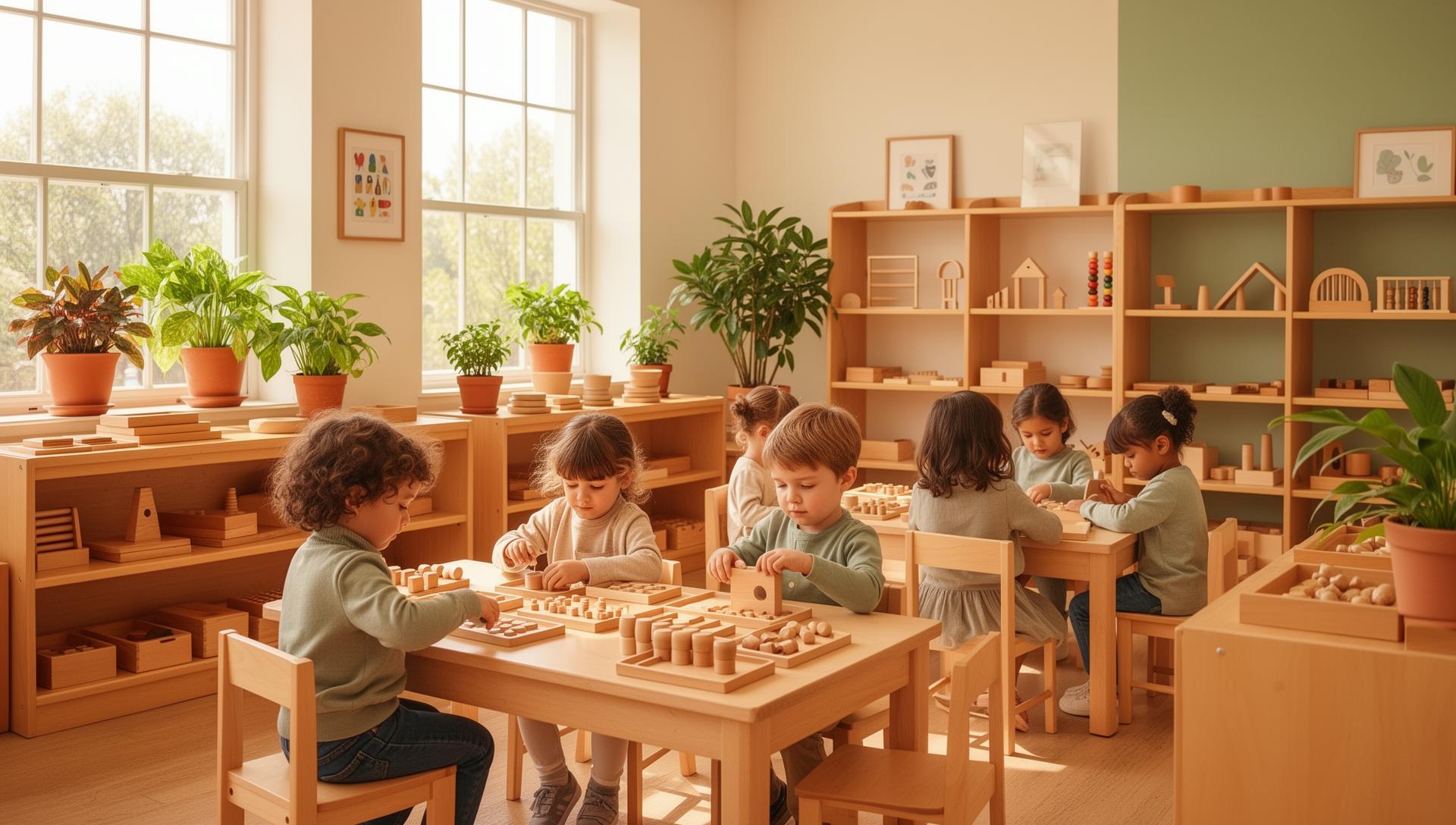 Classe Montessori lumineuse – école bilingue à Petit-Lancy Genève